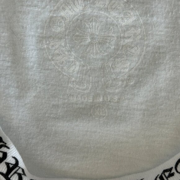 Chrome Hearts White & Black Neck Logo T-Shirt - Picture 3 of 7